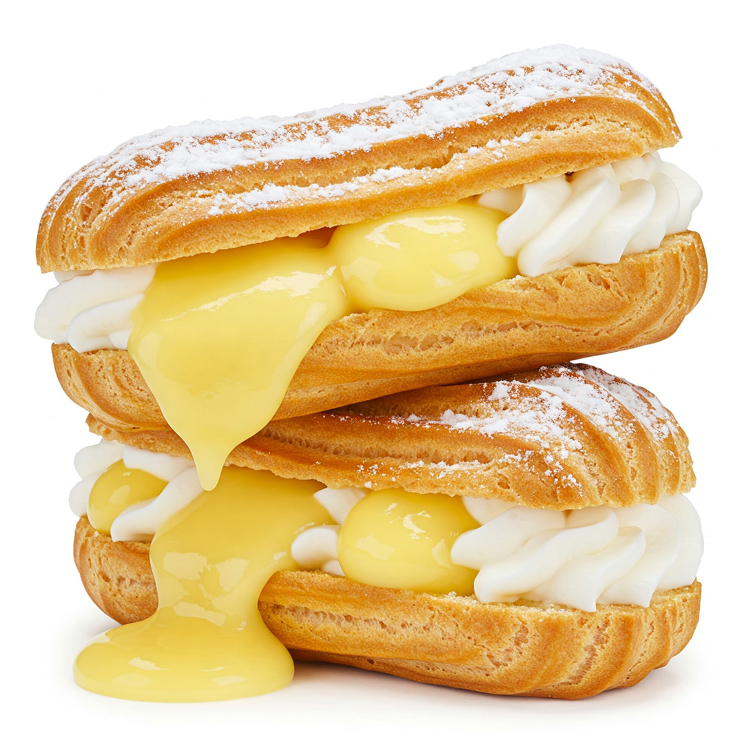 lemon-éclair-with-whipped-cream-and-powdered-sugar_dario-quaranta-neropop